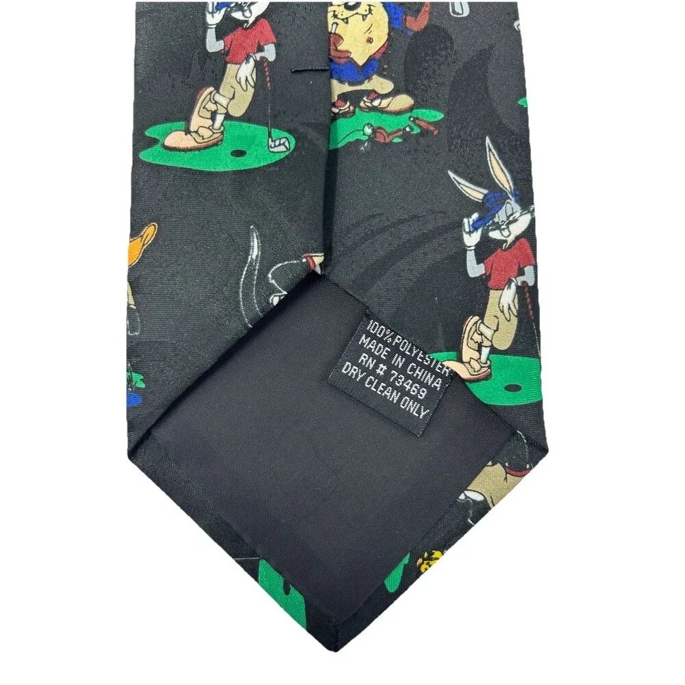Looney Tunes Mania Tie Golf Theme Bugs Bunny Taz Daffy  57.5